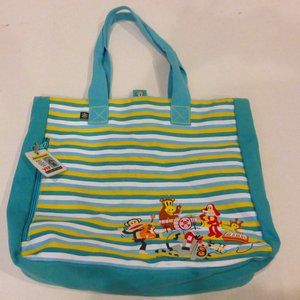 Julius Friends Animal Music Blue Shopping Tote Bag